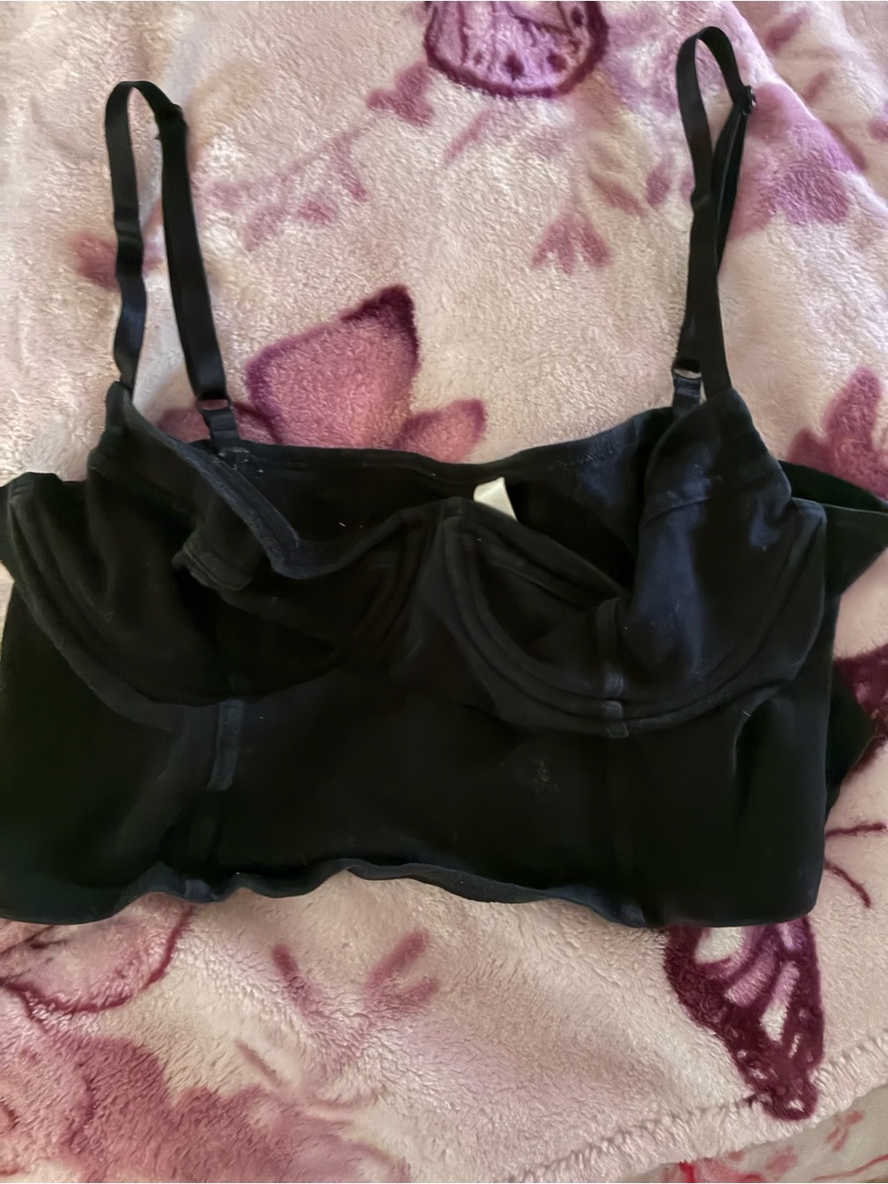 Black Women’s Longline Underwire Bralette American apparel